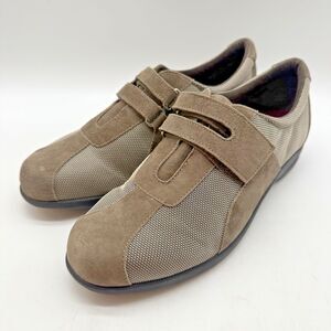 Munro Sport American Jolie Women's 7.5W Taupe Leather Suede Hook & Loop Sneakers